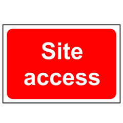 Site Access Sign - RPVC, 600 X 400mm